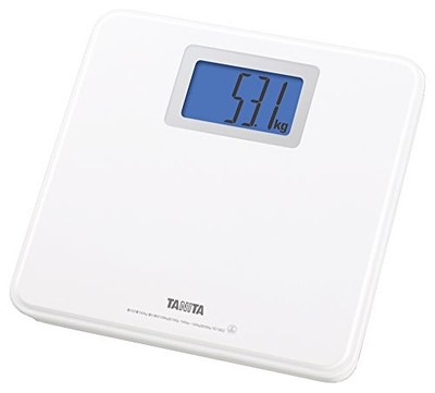 TANITA HD-662-WH Digital Bathroom Scale Backlit LCD WHITE A4 Size Weight Scale J