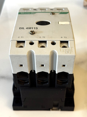 Moeller DIL 4M115 3 Pole Contactor 160A IEC/EN 60947 Industrial