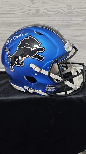 Barry Sanders Autographed Full Size Alt Speed Helmet Detroit Lions Beckett COA
