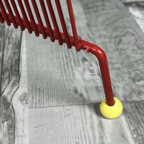 Vintage 1960/1970s Red / Yellow Atomic Wire Vinyl Record Rack Holder PLEASE READ - Picture 6 of 16