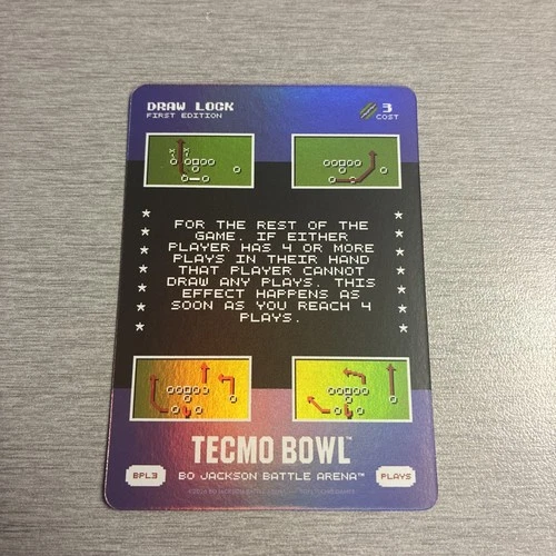 Bo Jackson Battle Arena Tecmo Bowl Bonus Plays Foil BPL3 DRAW LOCK SP