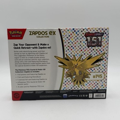 Pokemon TCG Scarlet & Violet 151 Zapdos Ex Collection Box NEW