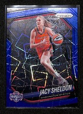 2025 Panini Prizm WNBA #113 Jacy Sheldon Blue Velocity Prizms