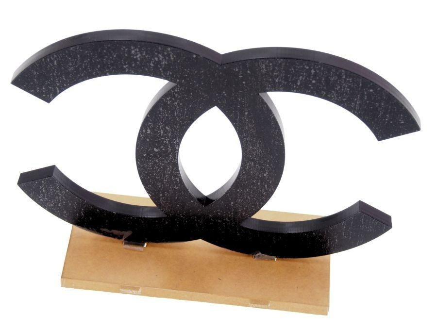 CHANEL LOGO Coco Mark Store Display Chanel Logo Black New from