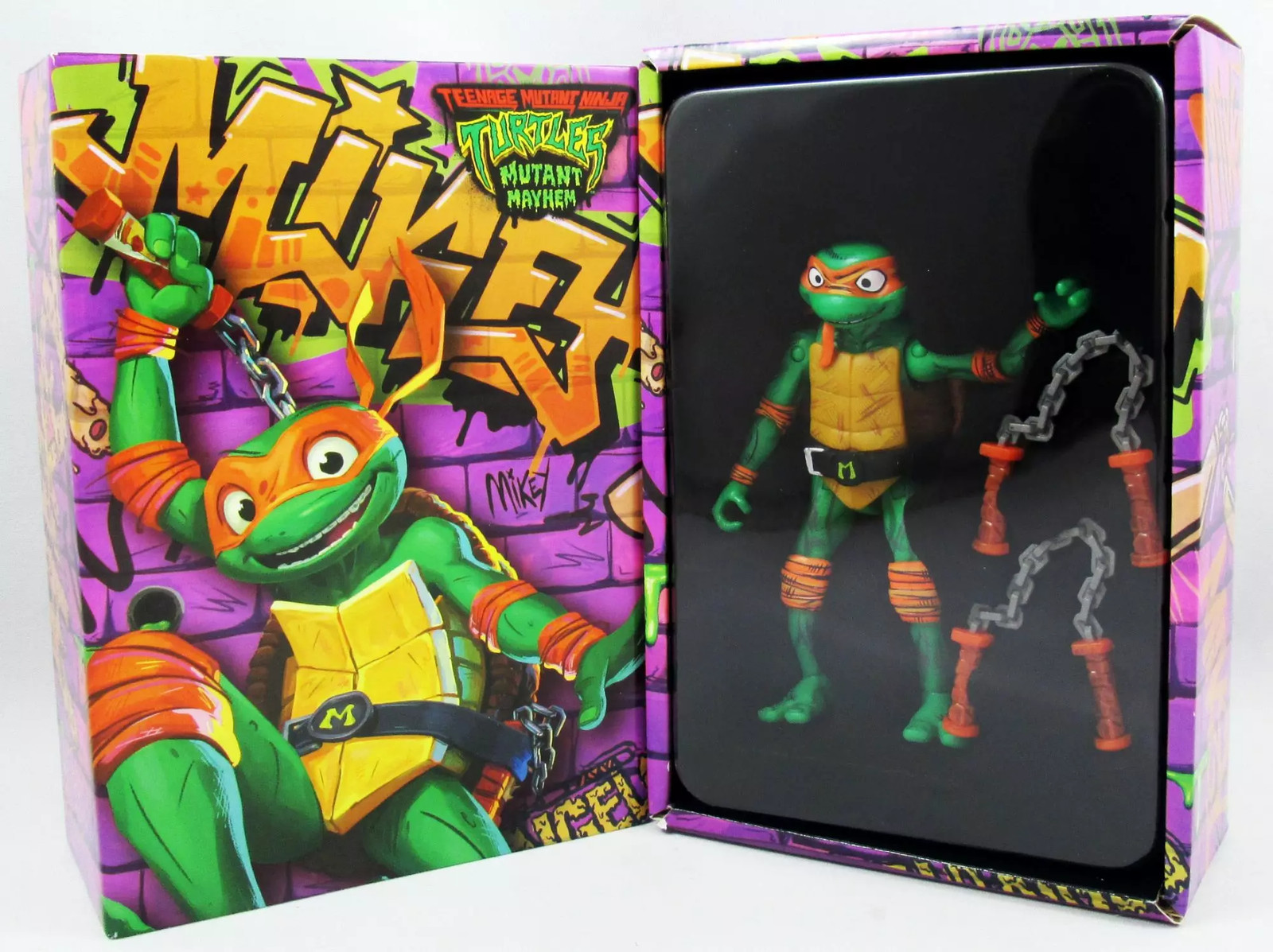 Figurine TMNT Mutant Mayhem Michelangelo de Collection pour Fans de Tortues Ninja