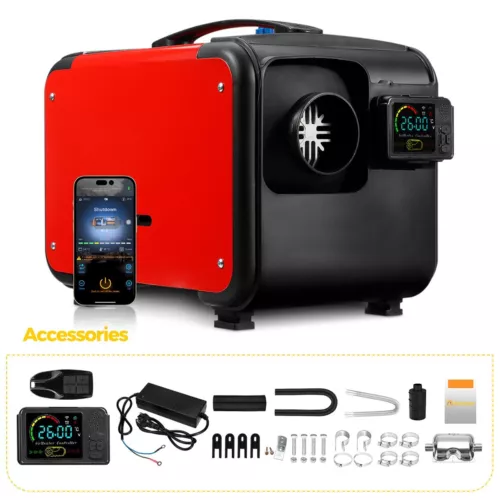 8KW 12V24V Dieselheizung Standheizung Lufterhitzer LCD Air Heater Bluetooth 240v