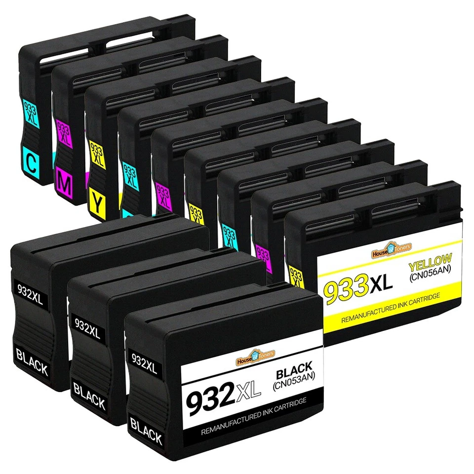 12PK Compatible With HP 932XL Black HP 933XL Cyan Magenta Yellow Ink for HP - Image 2 of 2
