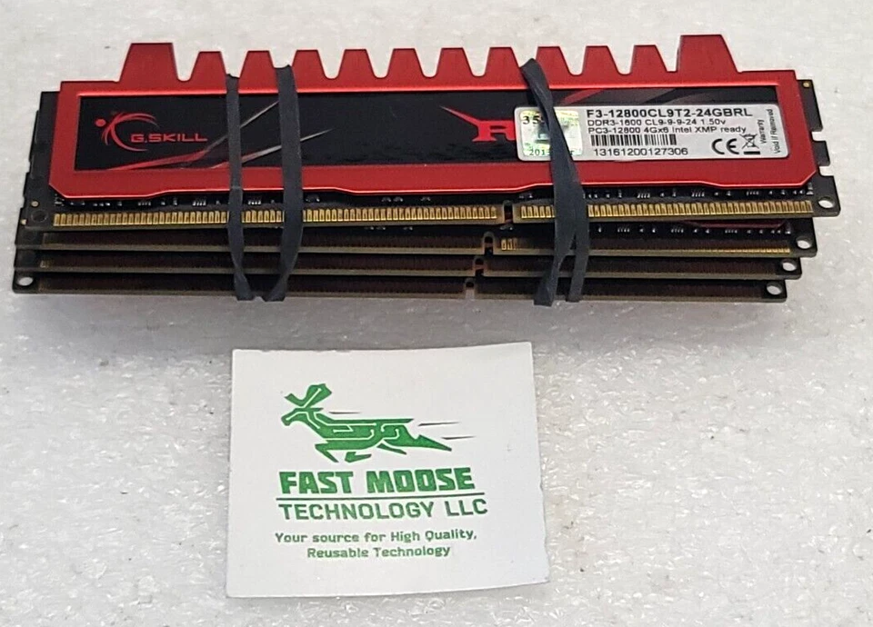 16GB (4x4GB) PC3-12800U DDR3-1600MHz G.Skill F3-12800CL9T2-24GBRL - Image 3 of 3