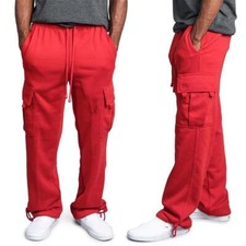 G-Style USA Men's Jogger Heavy Weight Fleece Cargo Pocket Sweat Pants