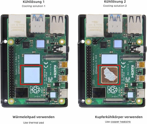 Geekworm Raspberry Pi 4 Aluminium Case, Passive Kühlung - Bild 5 von 7