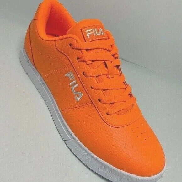 Men s Fila Neon Impress LLC Orange White Sneakers