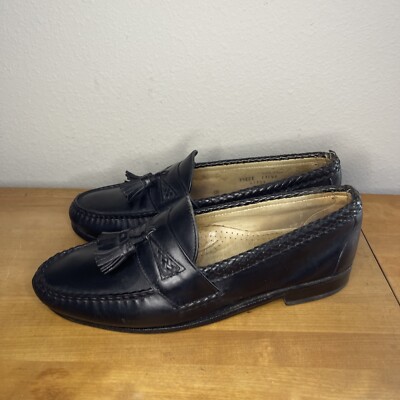 Allen Edmonds Maxfield Goodyear men’s Black Leather Tassel Loafers Size 11 D Allen Edmonds Maxfield Black Leather Tassel Mens Loafers  main image 2
