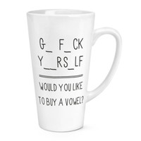 Go Fck Selbst 483Ml Groß Latte Becher Tasse - Lustiger Witz UnhöFlich