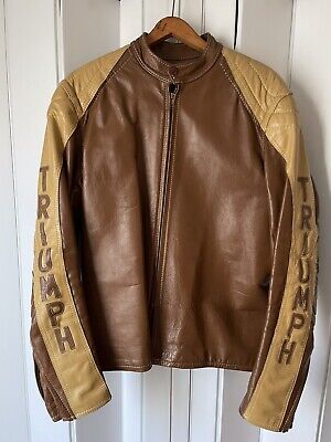 Vintage 1960’s ABC Custom Leathers Triumph Leather Jacket, Cafe Racing Jacket Vintage 1960’s ABC Custom Leathers Triumph Leather Jacket, Cafe Racing Jacket