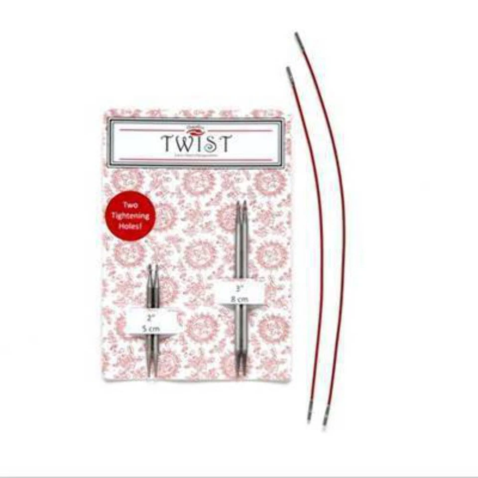 Aiguilles circulaires interchangeables COMBO métal Chiaogoo Red Lace - 5 et 8cm - Photo 1/1