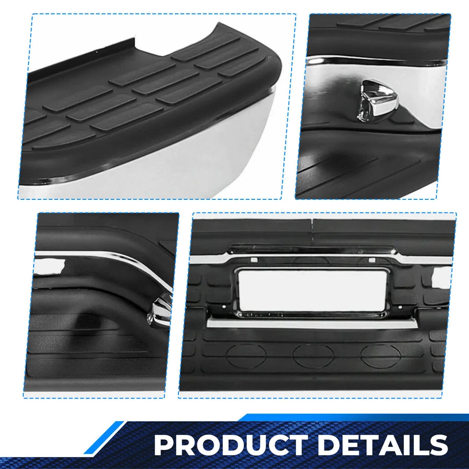 Complete Chrome Rear Step Bumper For 1999-07 Chevy Silverado 2500 3500HD - Image 4 of 4