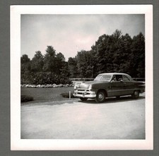 1951 Ford Victoria Automobile Car 1950s Vintage Found Photo Snapshot 1951 Ford Victoria Automobile Car 1950s Vintage Found Photo Snapshot