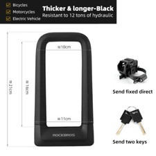 ROCKBROS Bike Silicone U Lock Anti Theft Bicy...
