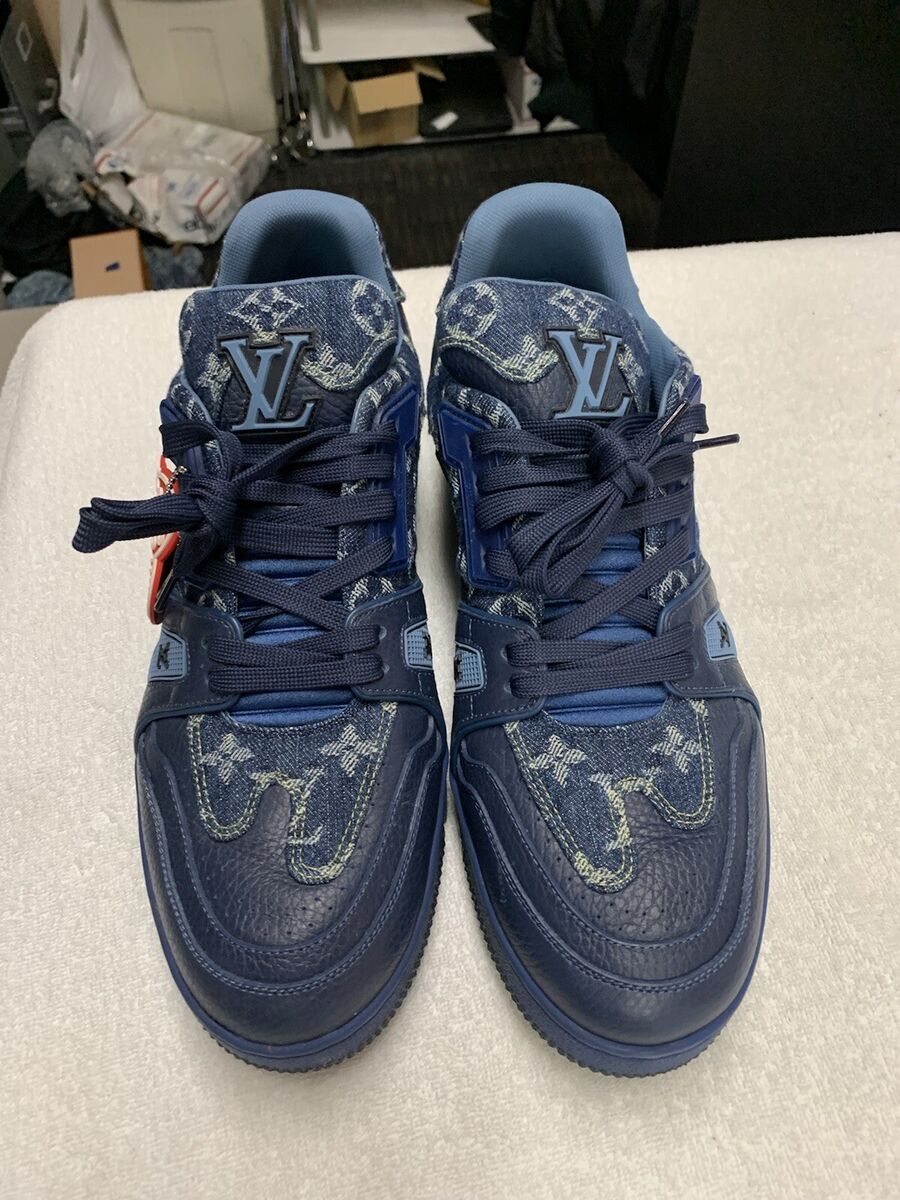 Louis Vuitton LV Trainers Monogram Denim with Strap (Blue)