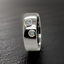 Osmium Ring aus Tantal und Gold