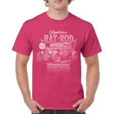 American Rat Rod T-shirt Hot Rod Custom Culture Classic Vintage Car Men's Tee