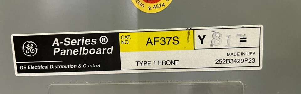 Placa de panel GE 125 Amp 208V MLO 3PH 4W serie A AQF3421CB 🟦 Foto 3 de 4