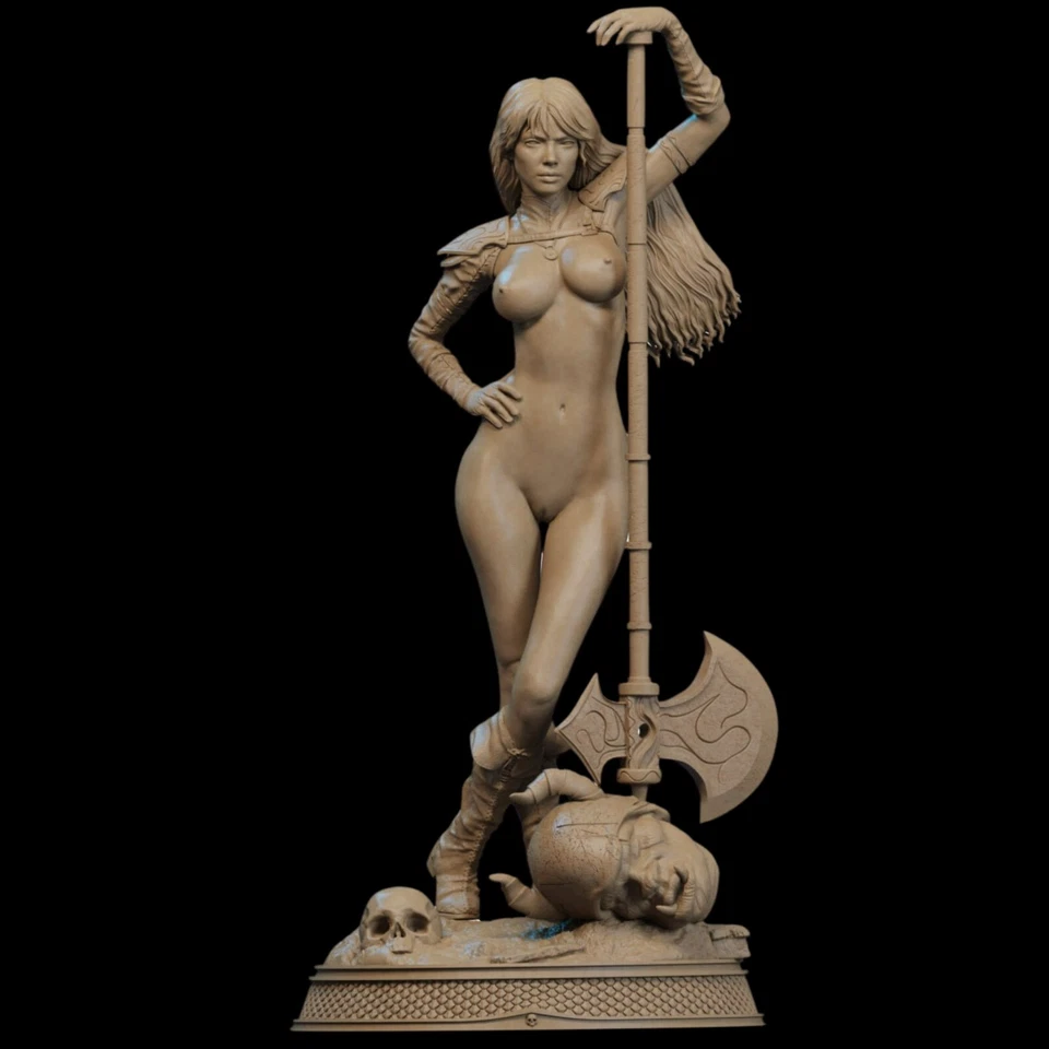 Красная Соня сексуальный NSFW модель фигурка 12K смолы в разобранном виде_неокрашенный CA3D вентилятор искусства - Изображение 3 из 4