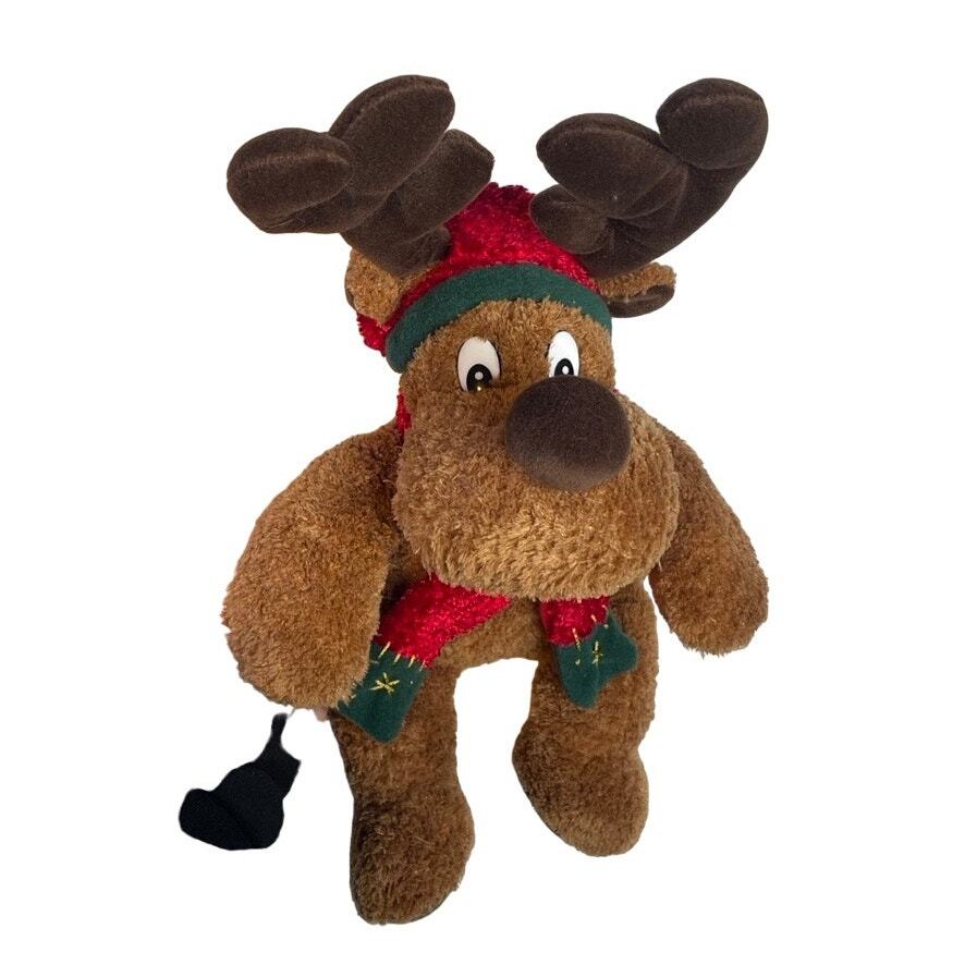 UNBRANDED Reindeer Plush Stuffed Animal Brown Moose Christmas Winter Holiday