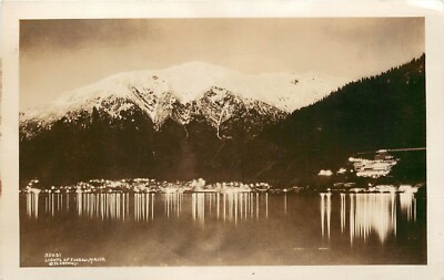 RPPC 35031 Lights of Juneau AK, Ordway Photo c1933 Unposted