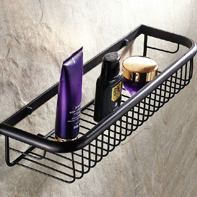 450mm Oil Rubbed Bronze Wall Mount Kitchen Bathroom Shower Shelf