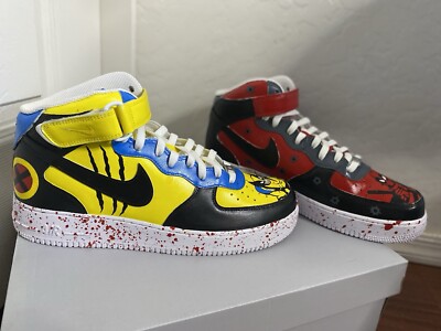 Custom Made Air Force 1s Deadpool & Wolverine | eBay