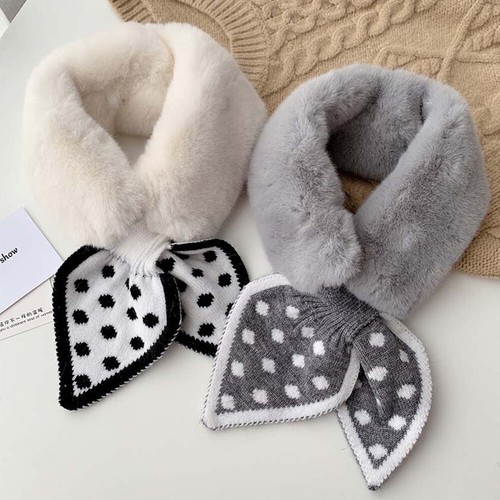 Schals Für Damen Warm Flauschig Kunstpelzkragen Kreuzschal Winterschal % - Picture 7 of 23