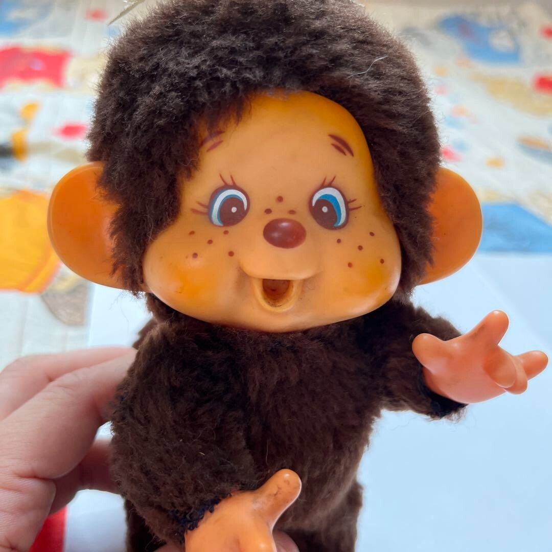 Super rare Monchhichi monkey doll that can stand up showa retro