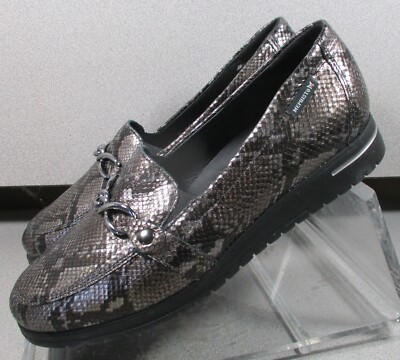 JULIANA LMSP60 WOMENS SHOE 7.5 M (EURO 5) BLACK LEATHER LOAFER BY MEPHISTO
