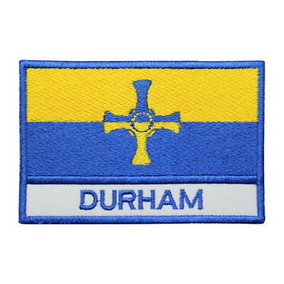 Durham County Flagge Aufnäher Bügelbild Patch Aufnäher Abzeichen bestickt Patch