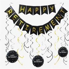 Golden Farewell Celebration Kit - Retirement Party Decorations for Men & Women.