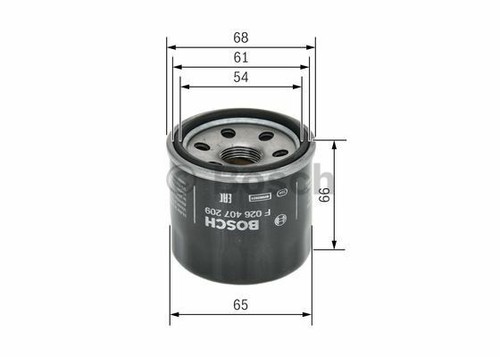 Oil Filter for ALPINE DACIA HYUNDAI BOSCH F 026 407 209 - Picture 6 of 7