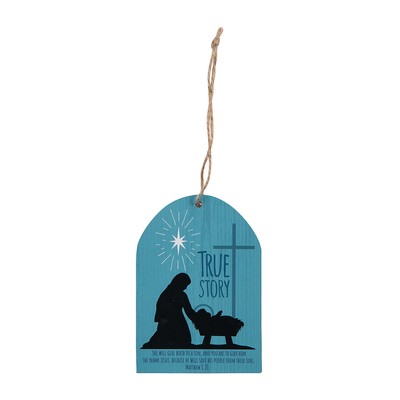 Fun Express Religious True Story Nativity Silhouette Wood Christmas Ornaments -