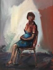 🌈 Renzo Piccoli (Codigoro 1938) dipinto  L’ATTESA  50 x 70  No Francis Bacon