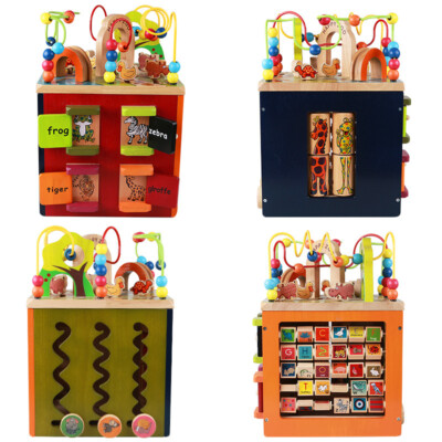 Multifunctional Four-sided Bead-stringing Toy Educational Toys