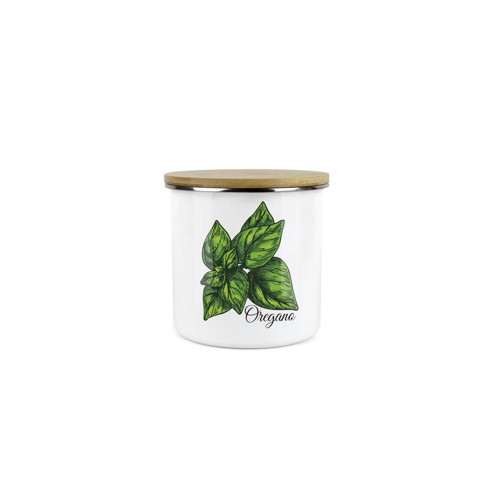 Herb Storage Jar - Enamel Mini Oregano Canister - Kitchen Storage Container