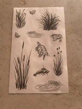 Mrs Grossman’s Vintage Stickers Black And White Turtle, Frog,  2003 (2 Strips)