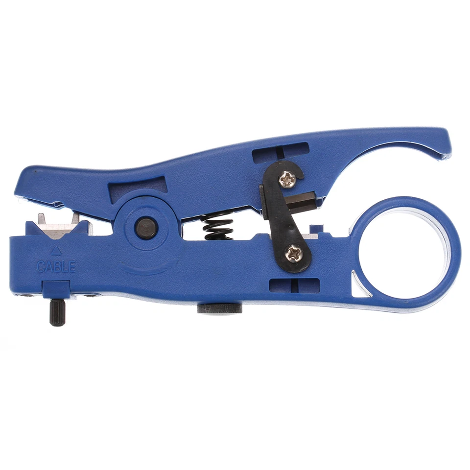 New Coax Coaxial Cable RG58 RG59 RG62 RG6 Stripper Cutter Round Falt Cord -Blue - Image 3 of 4