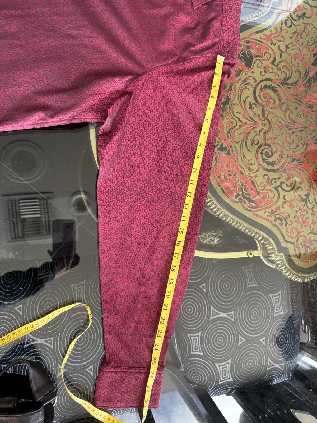 Robert Graham Classic Basilio Burgundy Geometric Venice Mask Rare 2XLT image 8