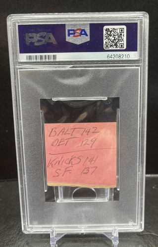 RICK BARRY 1ST CAREER 50 POINT GAME/57pt/15reb TICKET STUB 1965 SF@NY POP1 PSA 3 - Picture 3 of 9