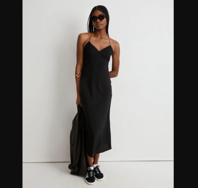 chinese dress ladies Linen Maxi Dress with Pockets