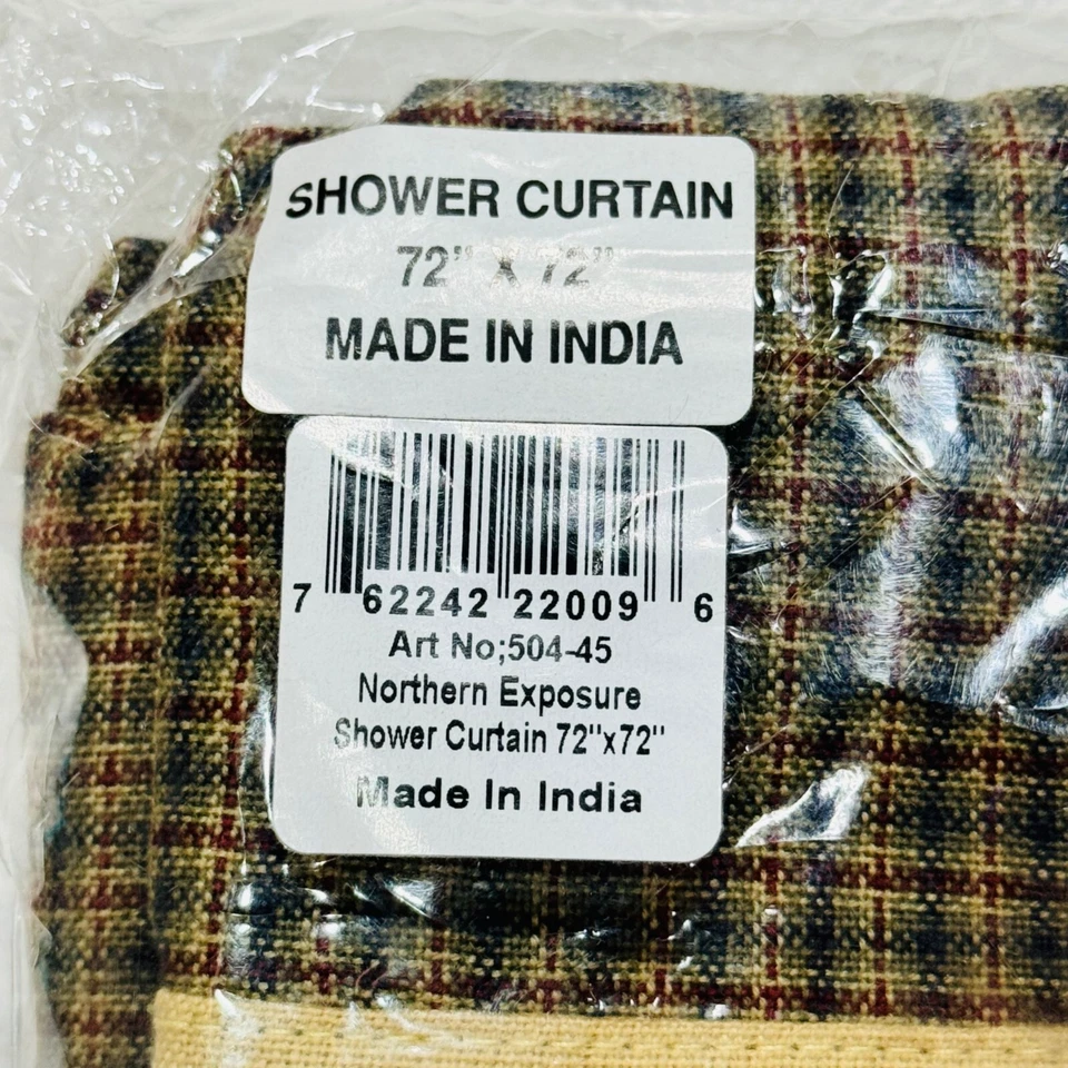 Cortina de ducha Park Designs Northern Exposure Moose 100 % algodón patrón retirado Foto 3 de 3