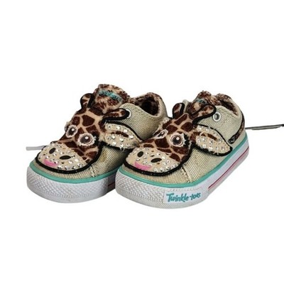 Skechers Twinkle Toes Toddler Girls Giraffe Sneakers Rhinestone Shoes Size 5