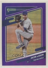 2021 Panini Donruss Variation Holo Purple Jacob deGrom (The Big Apple) #150 0bv5