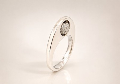 Pierre Lang Sterling Silver 925 Ring with Rotating Ball - Old Collection